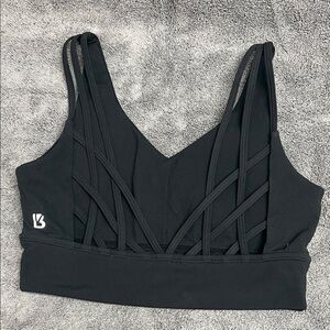 BUFFBUNNY COLLECTION 
Black strappy sports bra Small-Medium